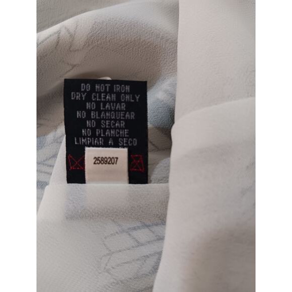 NEW 100% Silk Pleated Skirt 2‎ Kenneth Cole Cream Blue Dressy Career Event - Picture 8 of 11